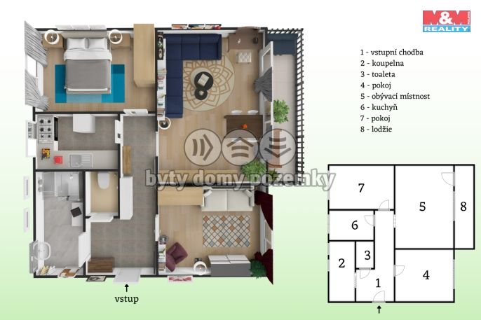 Prodej, Byt 3+1, Hostivice