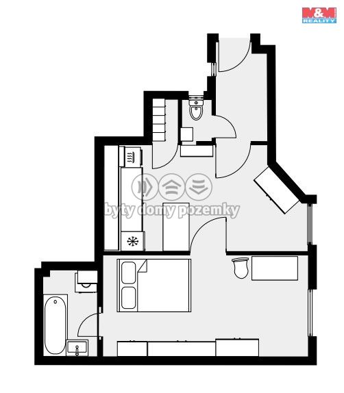 Pronájem, Byt 1+1, Praha