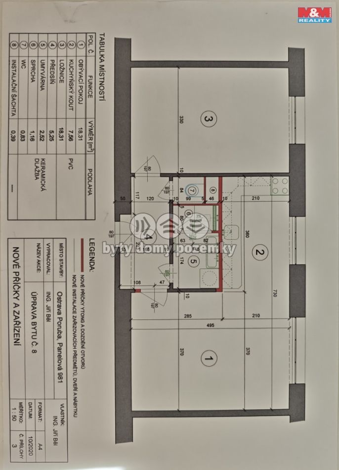 Prodej, Byt 2+1, Ostrava