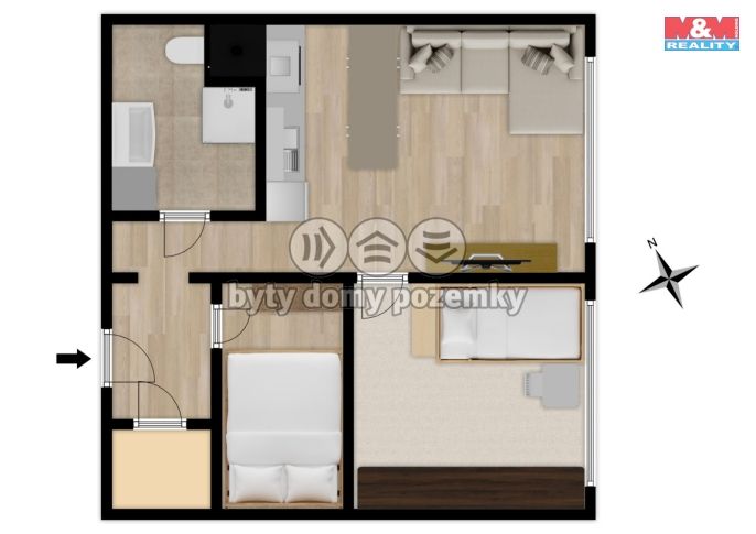 Prodej, Byt 2+kk, Hradec Králové