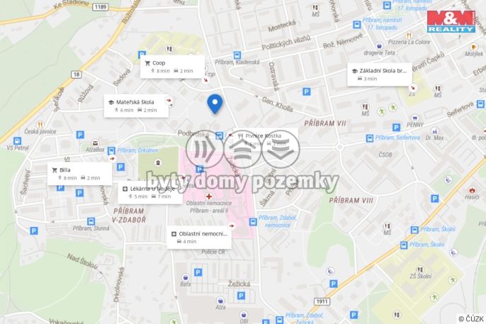 Pronájem, Byt 1+kk, Příbram