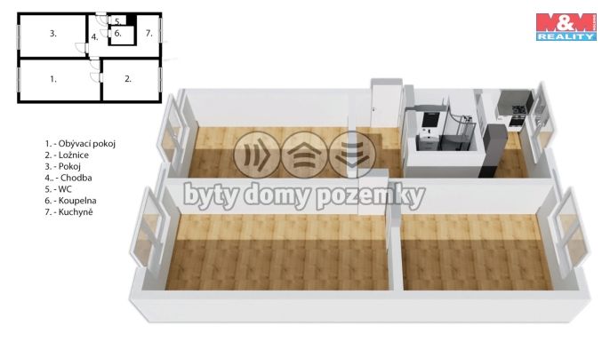 Prodej, Byt 3+1, Počátky