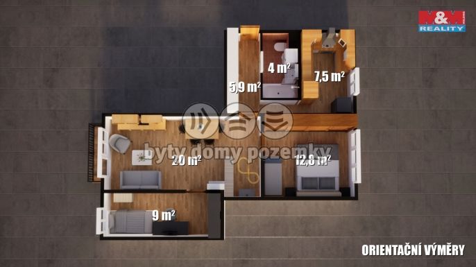 Prodej, Byt 3+1, Ústí nad Labem