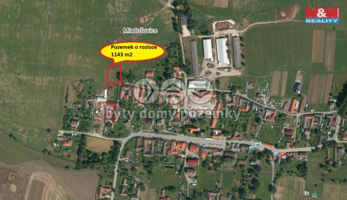 Prodej, Pozemek k bydlení, Mladošovice