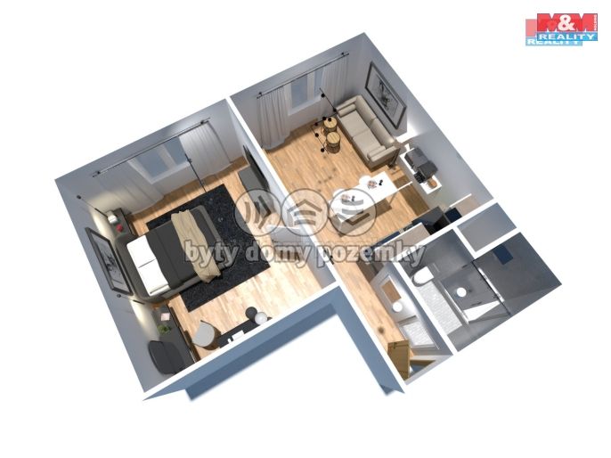 Pronájem, Byt 1+1, Žatec