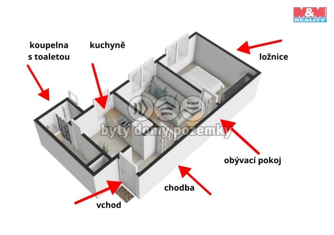 Prodej, Byt 2+1, Havlíčkův Brod