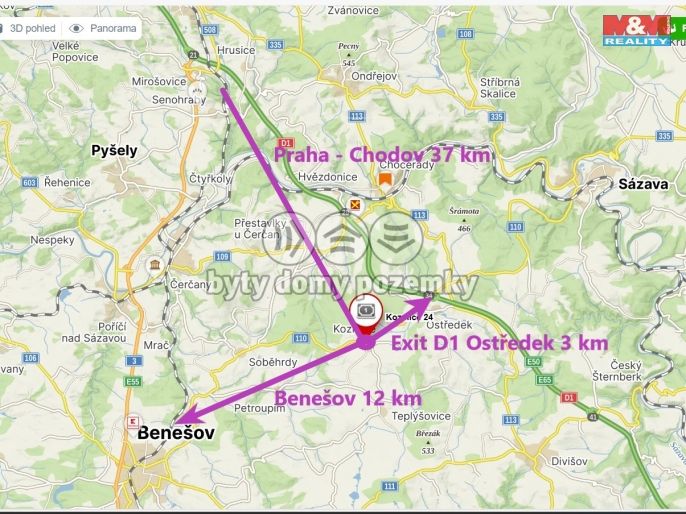 Prodej, Byt 1+kk, Kozmice