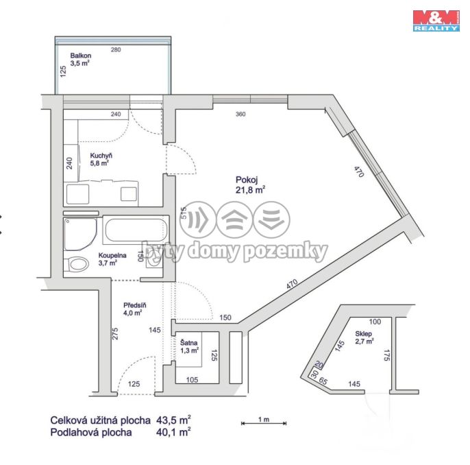 Pronájem, Byt 1+1, Hradec Králové