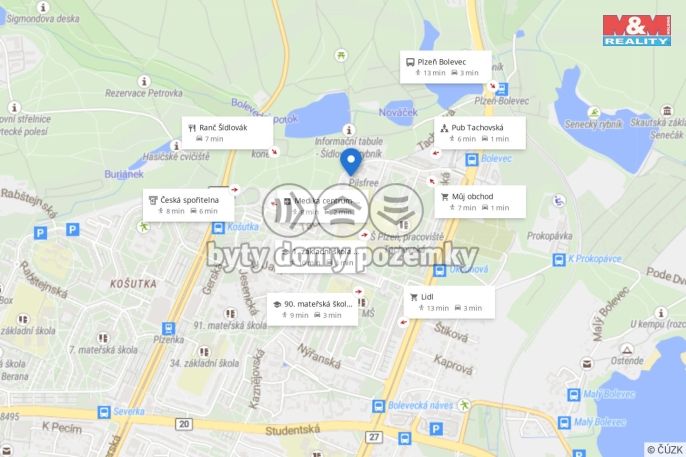 Pronájem, Byt 1+kk, Plzeň