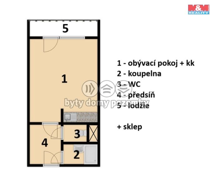 Prodej, Byt 1+kk, Praha