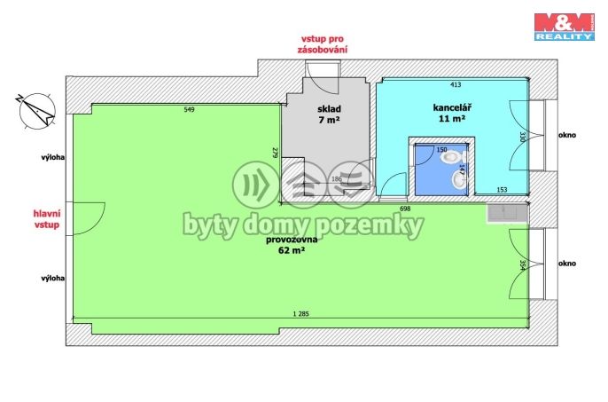 Pronájem, Obchod a služby, Ostrava