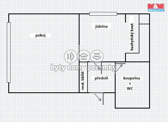 Pronájem, Byt 1+1, Hradec Králové
