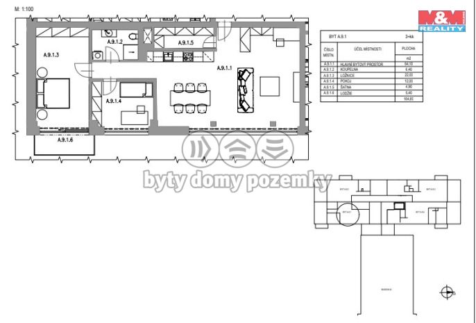 Prodej, Byt 3+kk, Zlín
