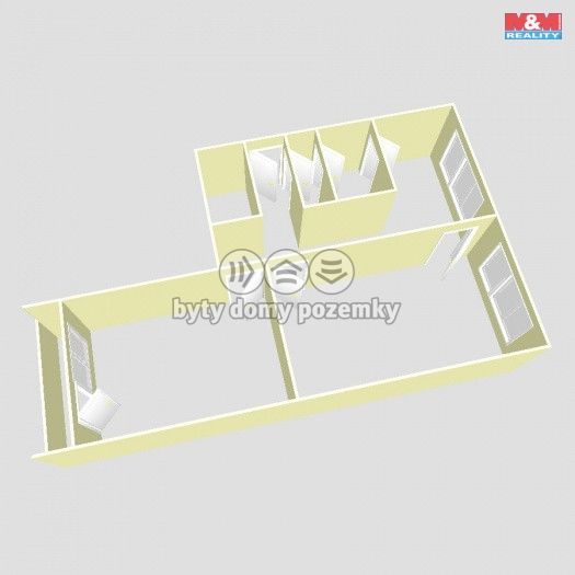 Pronájem, Byt 2+1, Chomutov