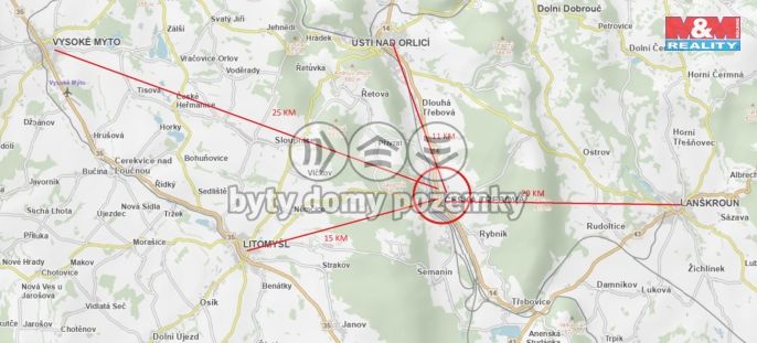 Prodej, Pozemek k bydlení, Česká Třebová