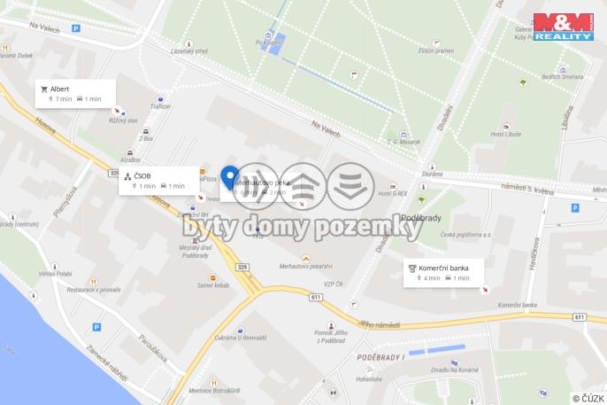 Pronájem, Byt 2+kk, Poděbrady