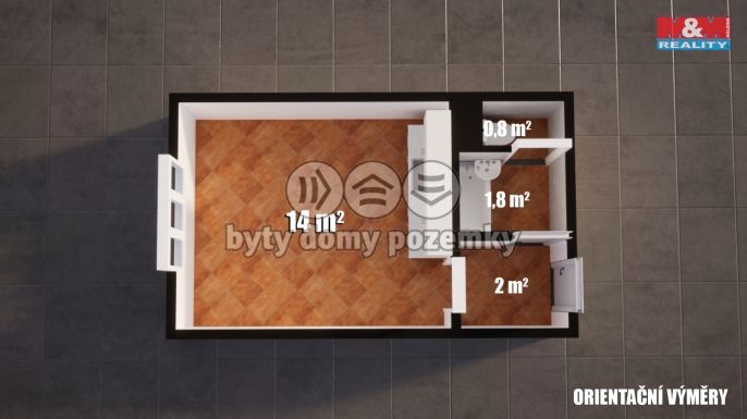 Prodej, Byt 1+kk, Jirkov