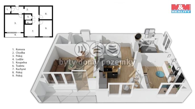 Prodej, Byt 3+1, Orlová