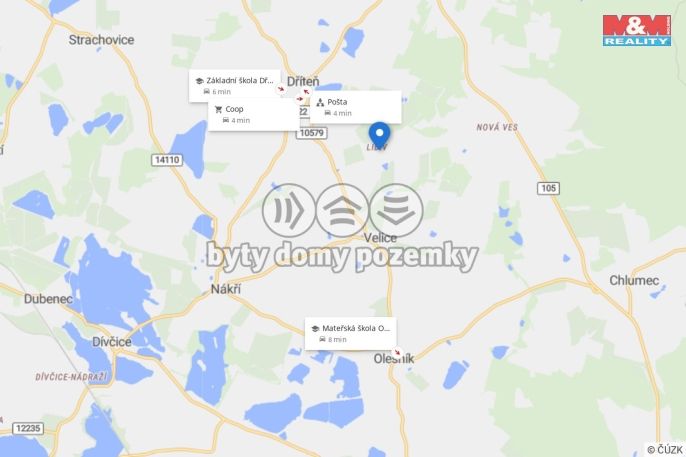 Prodej, Pozemek k bydlení, Dříteň