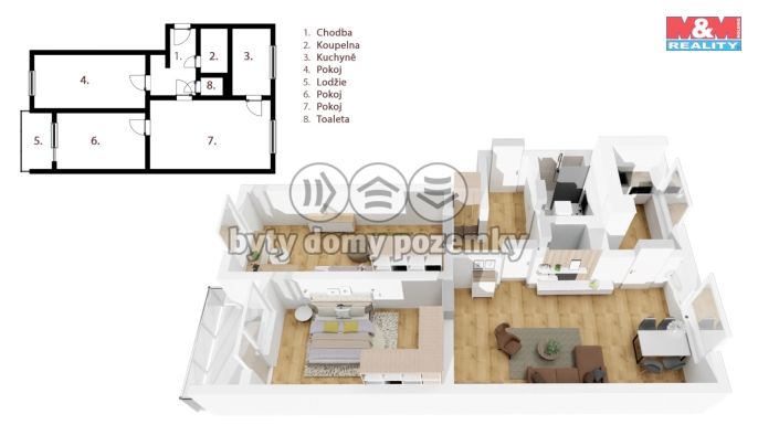 Prodej, Byt 3+1, Praha