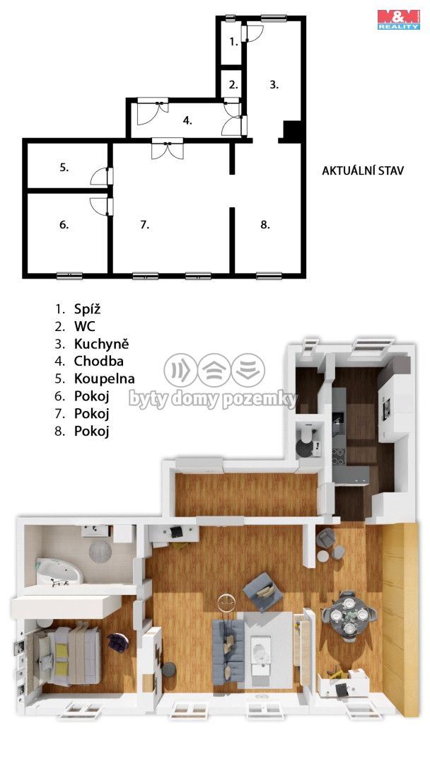 Prodej, Byt 3+1, Plzeň