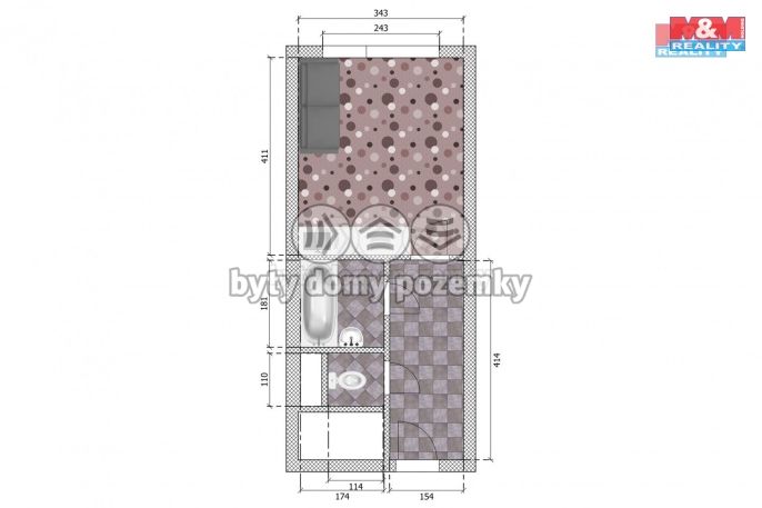 Pronájem, Byt 1+kk, Praha