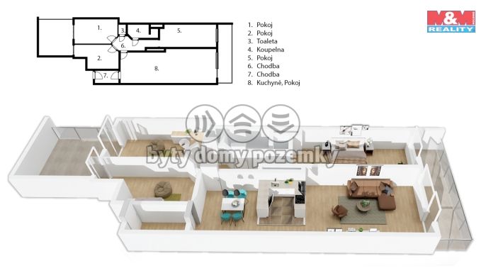 Prodej, Byt 4+kk, Benešov