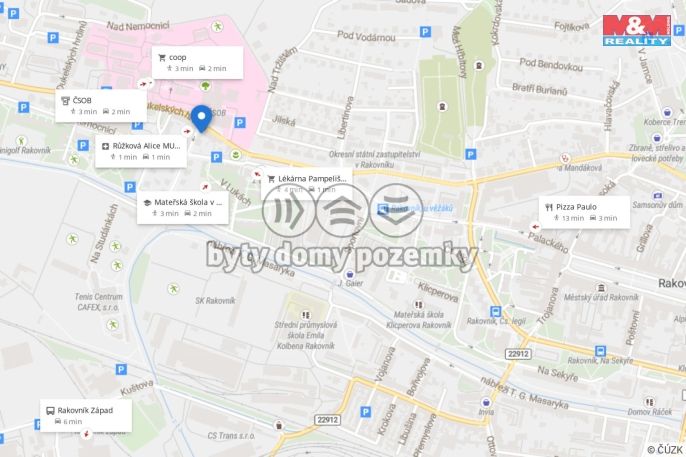 Pronájem, Byt 3+kk, Rakovník