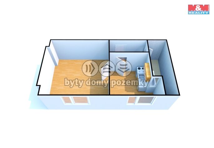 Pronájem, Byt 1+1, Děčín