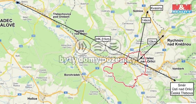 Pronájem, Byt 1+1, Kostelec nad Orlicí