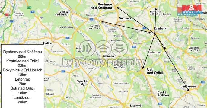 Pronájem, Byt 4+1, Žamberk