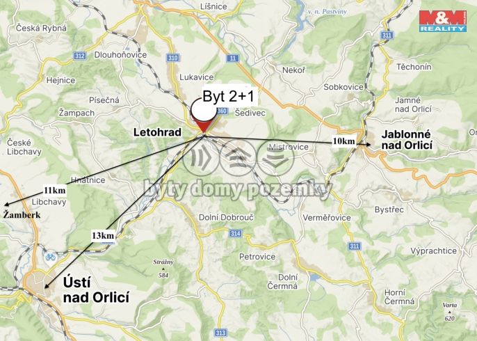 Pronájem, Byt 2+1, Letohrad