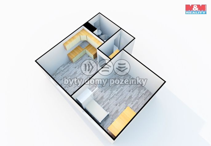 Pronájem, Byt 1+1, Děčín