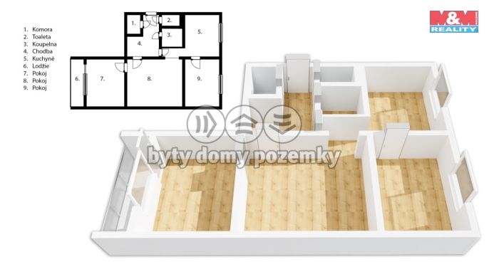Prodej, Byt 3+1, Česká Třebová