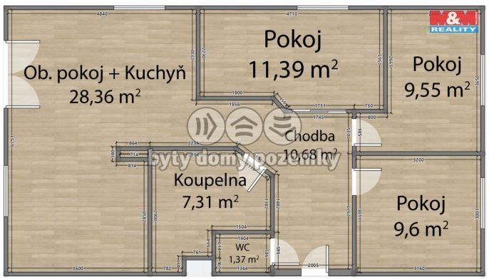 Prodej, Byt 4+kk, Vochov