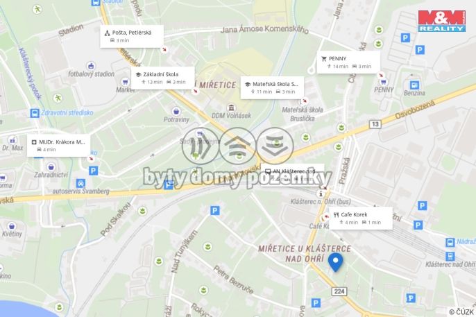 Pronájem, Byt 2+1, Klášterec nad Ohří