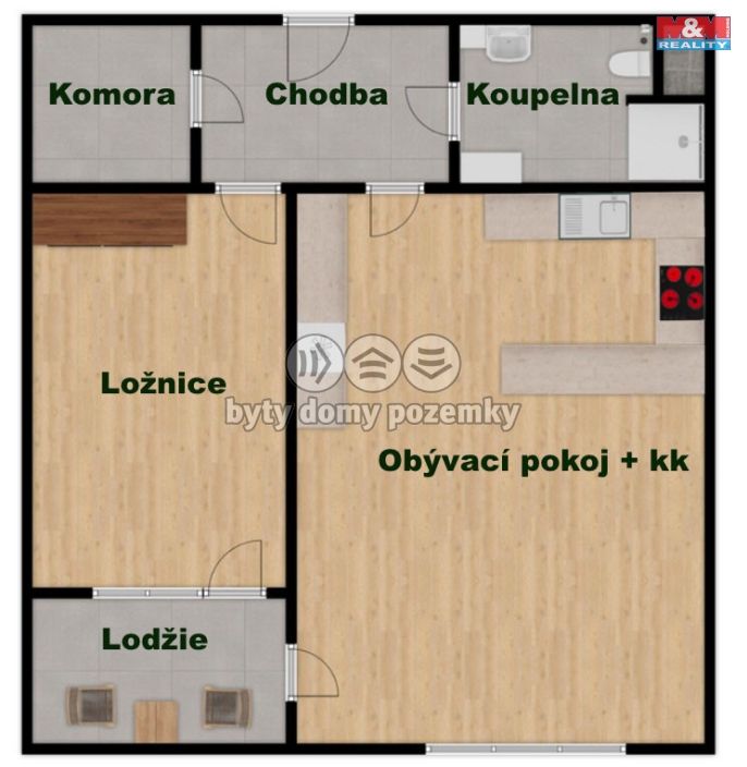 Pronájem, Byt 2+kk, Praha