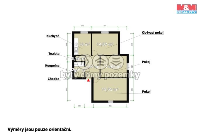 Prodej, Byt 3+1, Měčín
