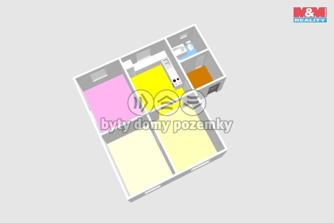 Pronájem, Byt 3+kk, Chvaletice