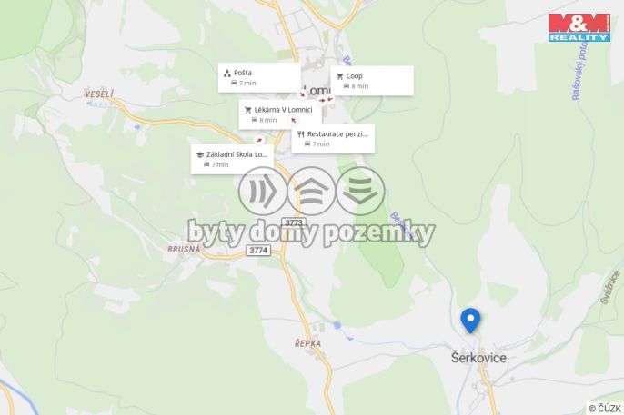 Prodej, Pozemek k bydlení, Šerkovice