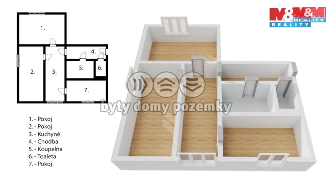 Pronájem, Byt 3+kk, Moravská Třebová