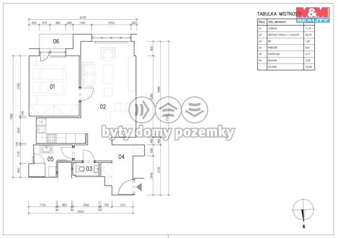 Pronájem, Byt 2+kk, Praha