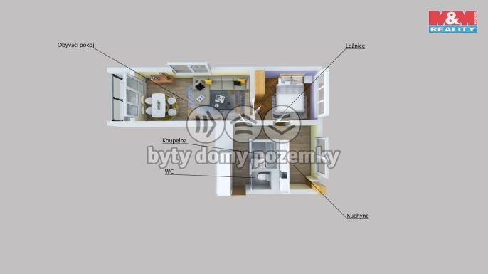 Pronájem, Byt 2+1, Ústí nad Labem