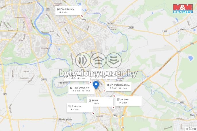 Pronájem, Byt 1+kk, Plzeň