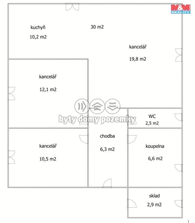 Pronájem, Kancelářský prostor, Tehovec