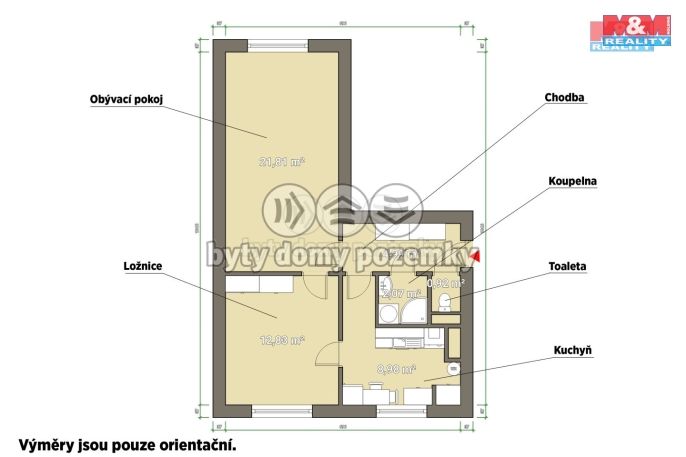 Pronájem, Byt 2+1, Dýšina