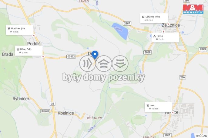 Pronájem, Sklad, Dílce