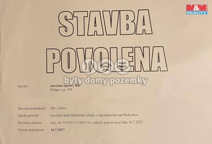 Prodej, Rodinný dům, Příštpo