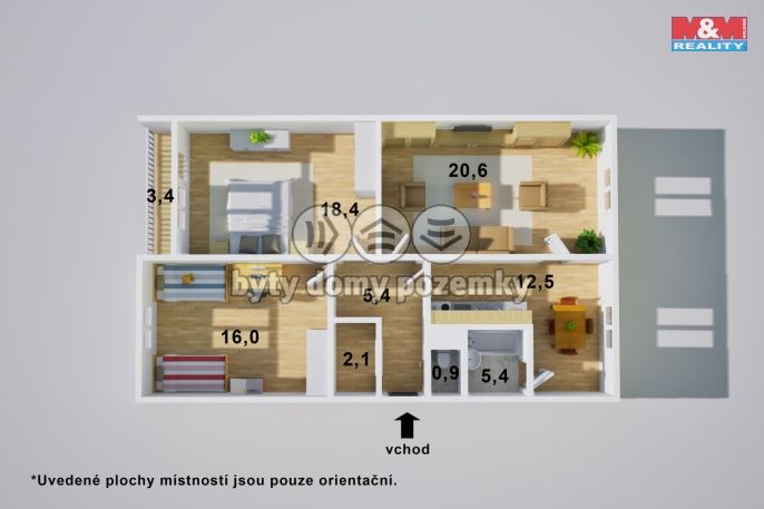 Prodej, Byt 3+1, Děčín