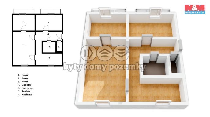 Pronájem, Byt 3+1, Havířov